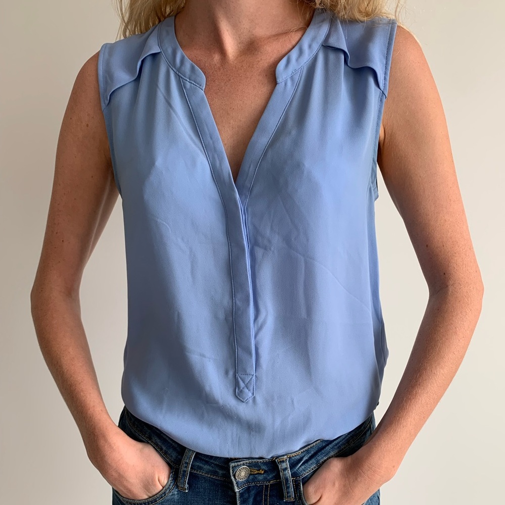 Sky blue sleeveless top